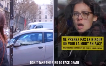Rémült francia gyalogosok - beválik-e az ijesztés? (videó)