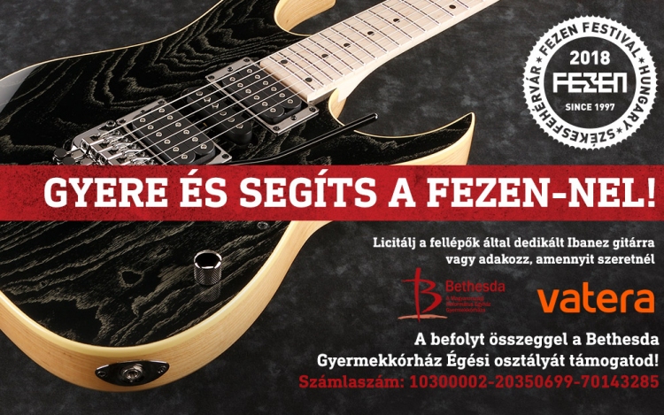 FEZEN jótékonysági akció - augusztus 8-ig lehet licitálni az Ibanez gitárra