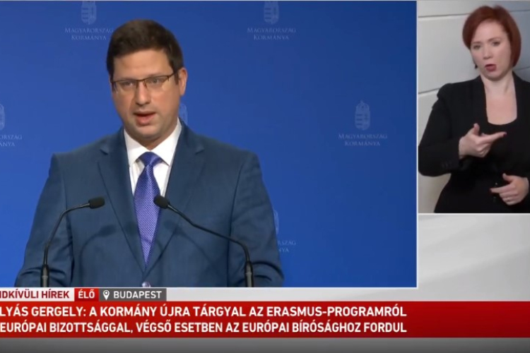 Gulyás Gergely: a kormány kifizeti a 2024-es Erasmus-ösztöndíjakat, ha nincs megállapodás