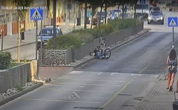 Visszapattant a gabionfalról a biciklitolvaj - a térfigyelő kamerák segítségével elfogták